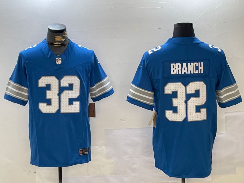Men Detroit Lions 32 Branch Blue three generations 2024 Nike Limited NFL Jersey style 1